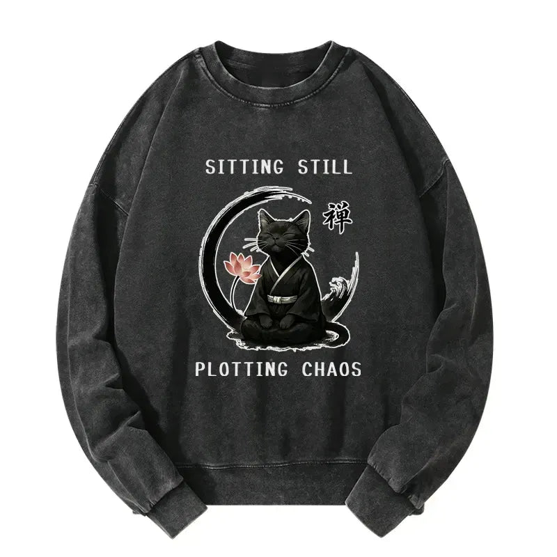 Japanese Vintage Cat Sweatshirt Trendy Gift for Her