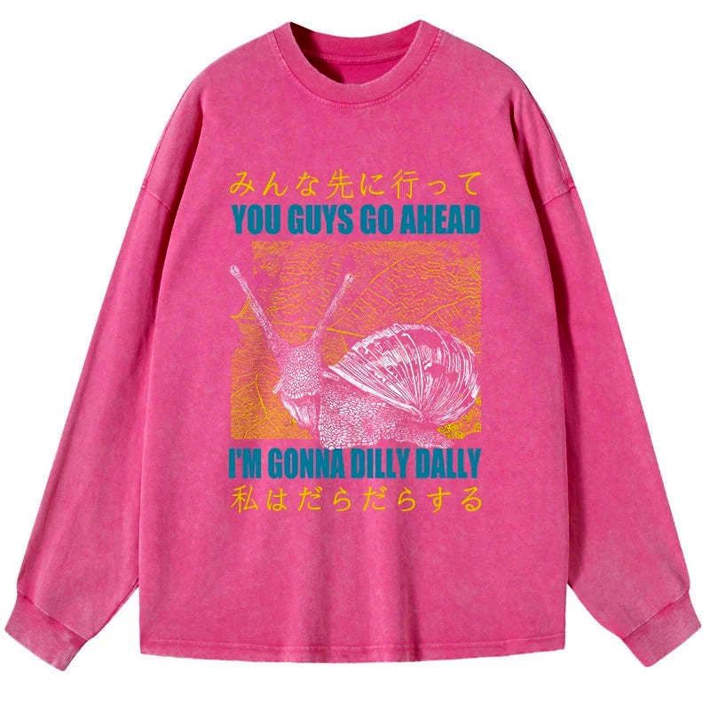 japanese washed long sleeve t shirt