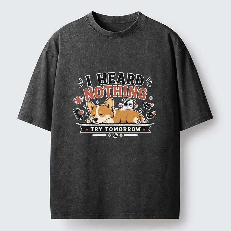 Japanese vintage washed t-shirt for daily wear