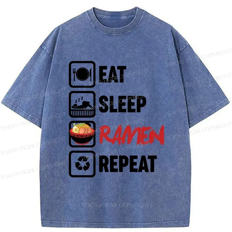 Kyoto-Lion Daily List Washed T-Shirt