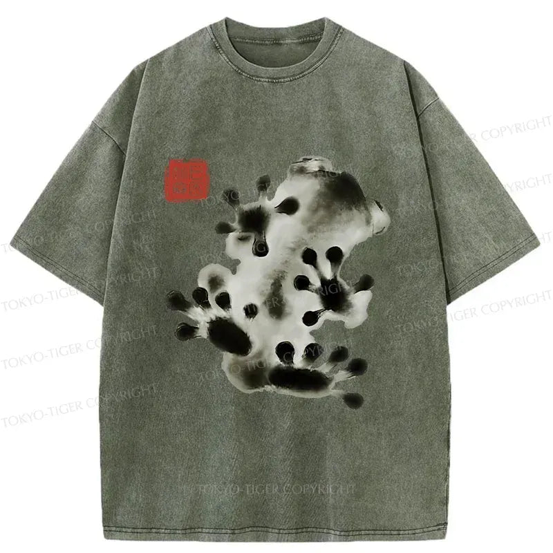 Japanese Frog Ink Painting T-Shirt