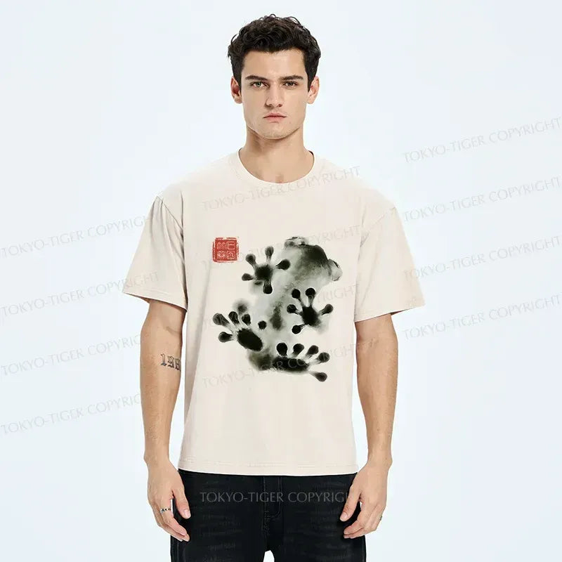 Comfortable Washed Cotton Frog Tee