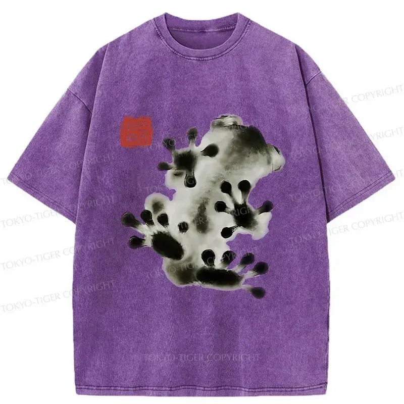 Comfortable Washed Cotton Frog Tee