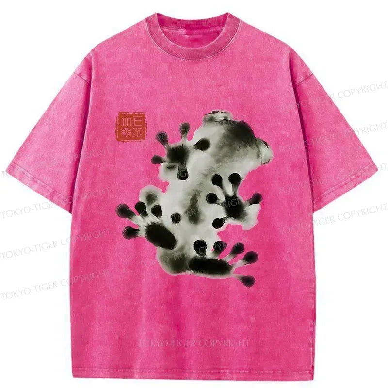 Japanese Frog Ink Painting T-Shirt
