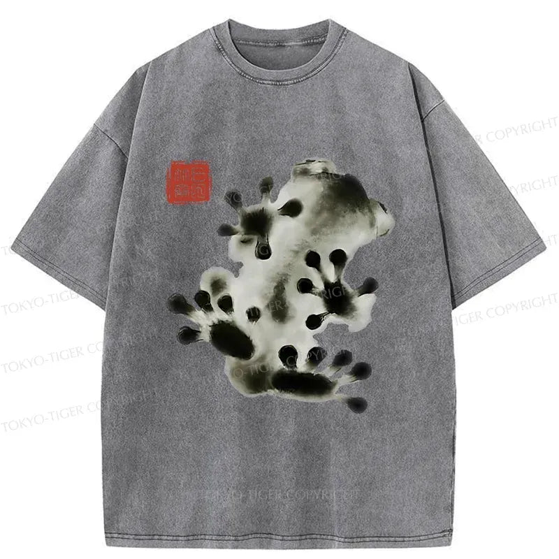 Comfortable Washed Cotton Frog Tee