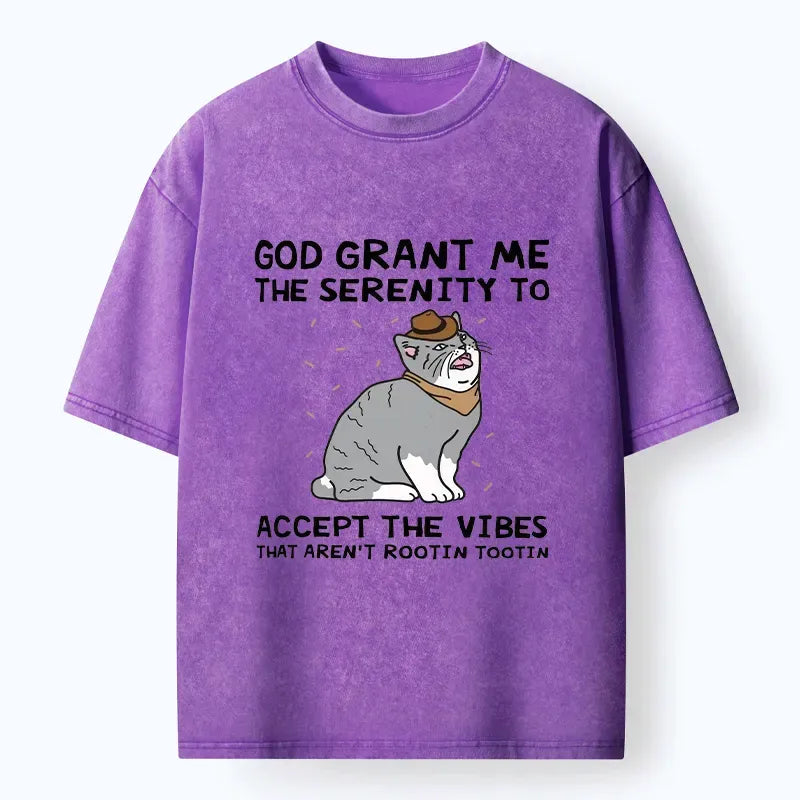 Kyoto-Lion God Grant Me The Serenity To Accept The Vibes Washed T-Shirt