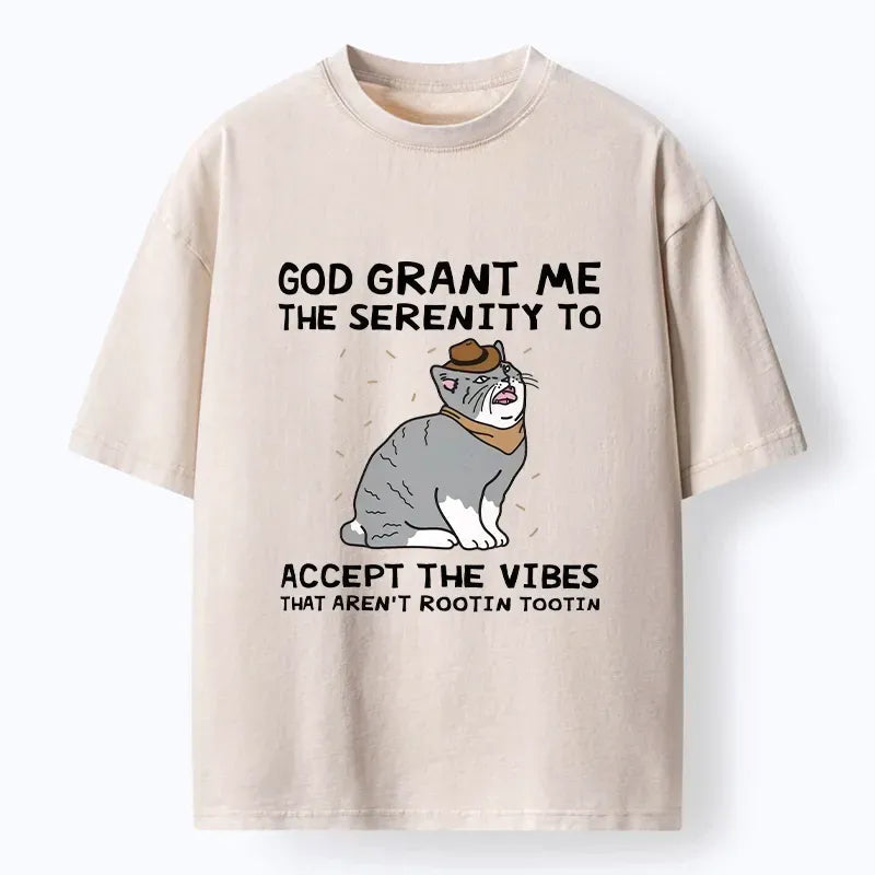 Kyoto-Lion God Grant Me The Serenity To Accept The Vibes Washed T-Shirt