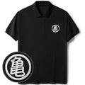 Kyoto-Lion Kame Janpanese Kanji Embroidered Polo T-Shirt