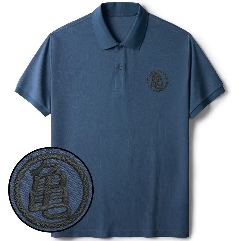 Japanese Kanji Embroidered Polo T-Shirt Unisex