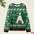 japanese green christmas ugly sweatshirt