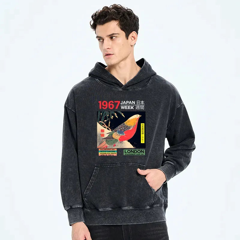 japanese washed hoodie for daily wear