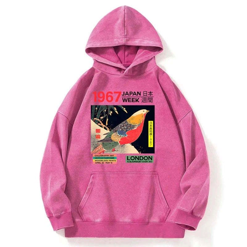 Kyoto-Lion Art Studio Exhibition Japanese Washed Hoodie