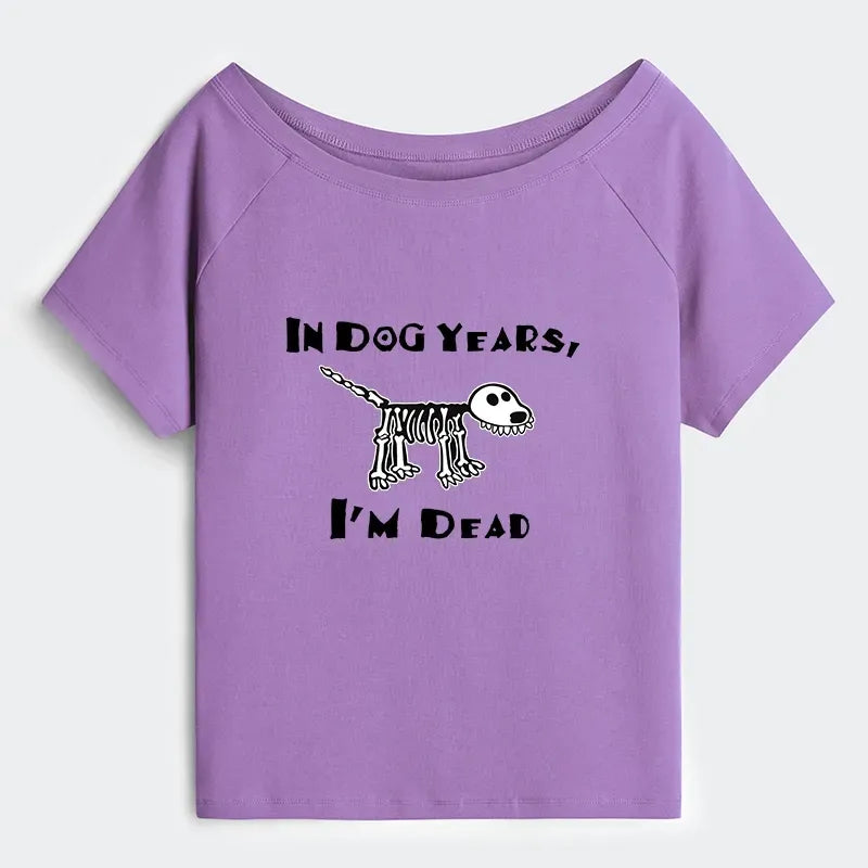 japanese style old dog humor tee on sale