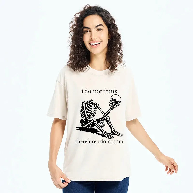 Japanese Skeleton Meme Washed T-Shirt