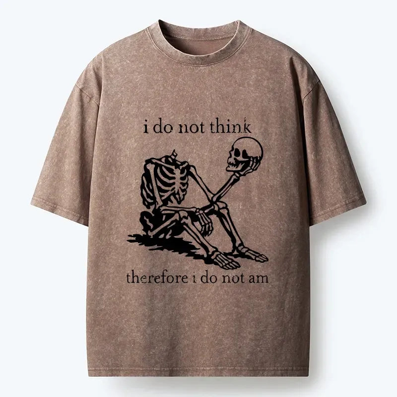 Japanese Skeleton Meme Washed T-Shirt