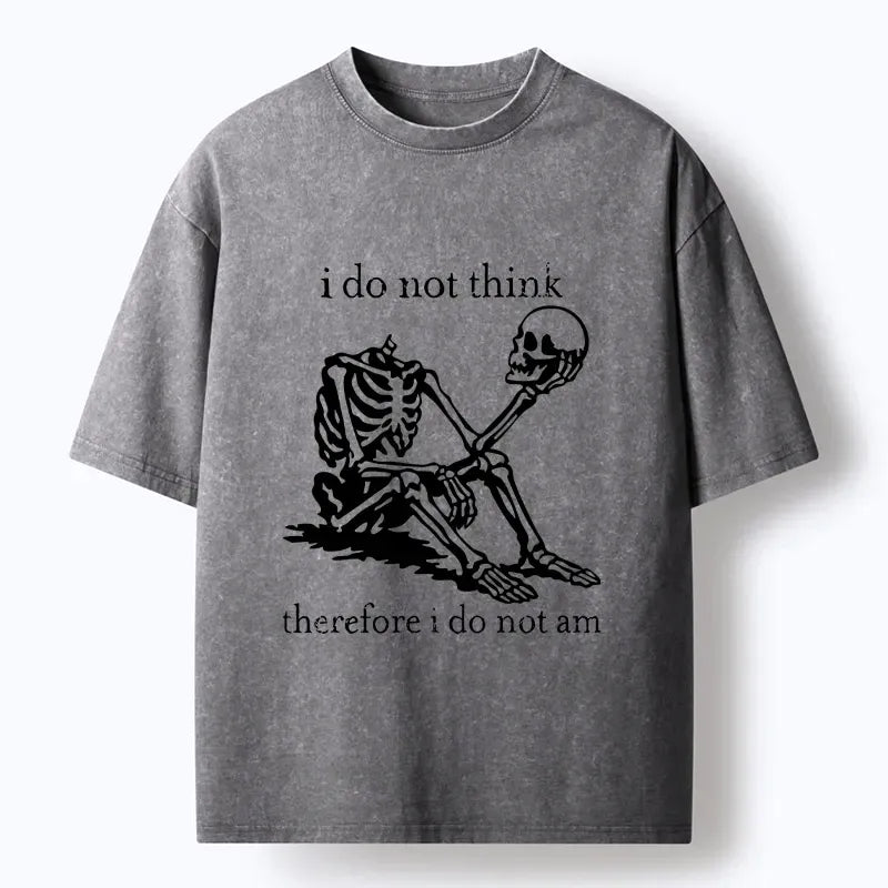 Japanese Skeleton Meme Washed T-Shirt