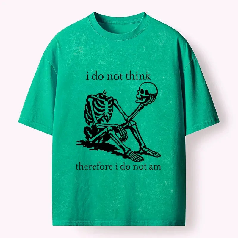 Japanese Skeleton Meme Washed T-Shirt