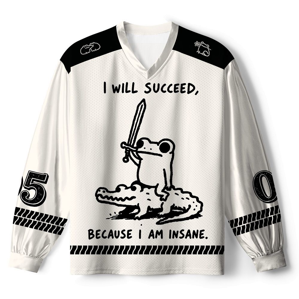 Kyoto-Lion Warrior Frog Funny Meme Paneled Long Sleeve Jersey