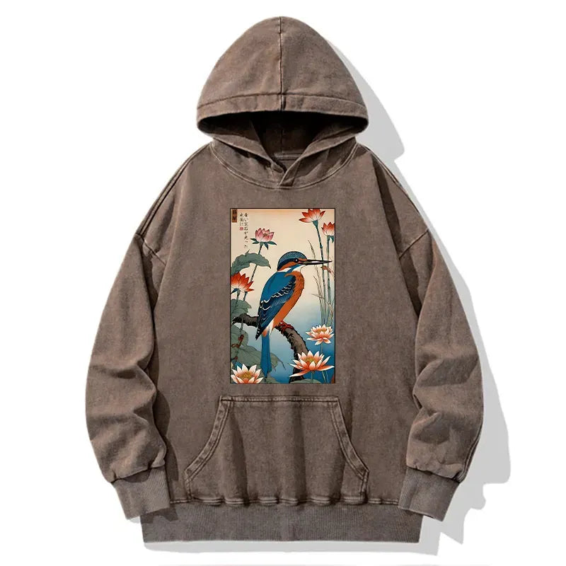 Ukiyo-e Kingfisher Hoodie Best Seller