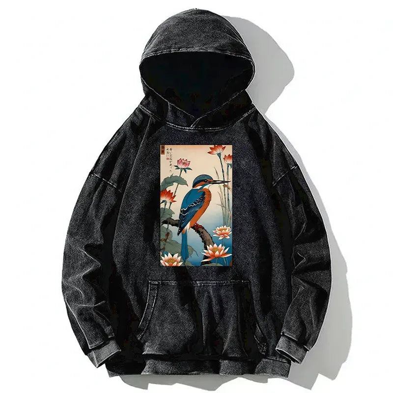 Ukiyo-e Kingfisher Hoodie Best Seller