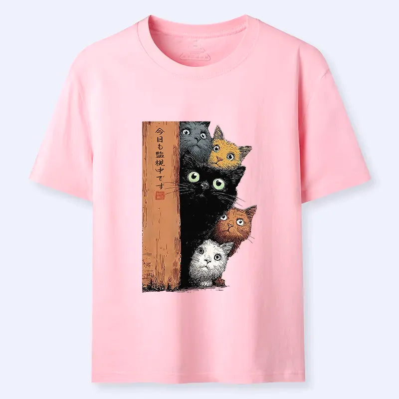 Kyoto-Lion Five Cats Are Watching You Classic T-Shirt