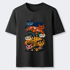 Vintage ukiyo-e cat tee for summer vacation