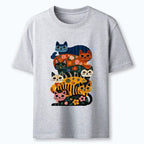 Classic stacked cats shirt for streetwear