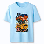 Classic stacked cats shirt for streetwear