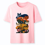 Vintage ukiyo-e cat tee for summer vacation