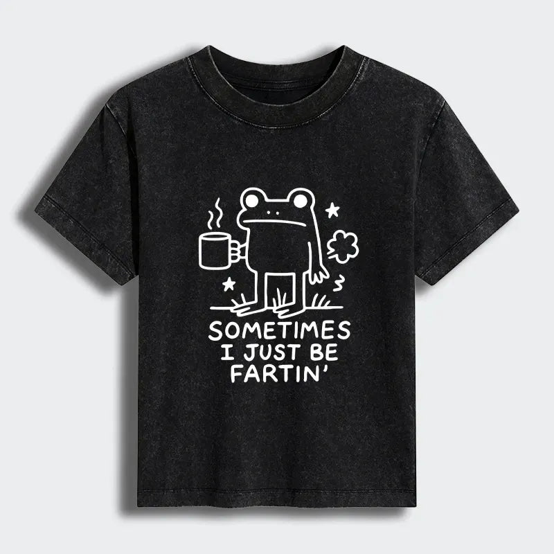 Japanese Streetwear Washed T-shirt