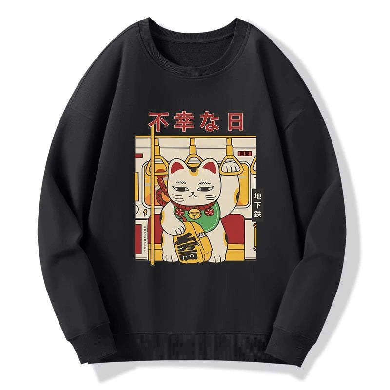 kyoto lucky cat sweatshirt gift for him