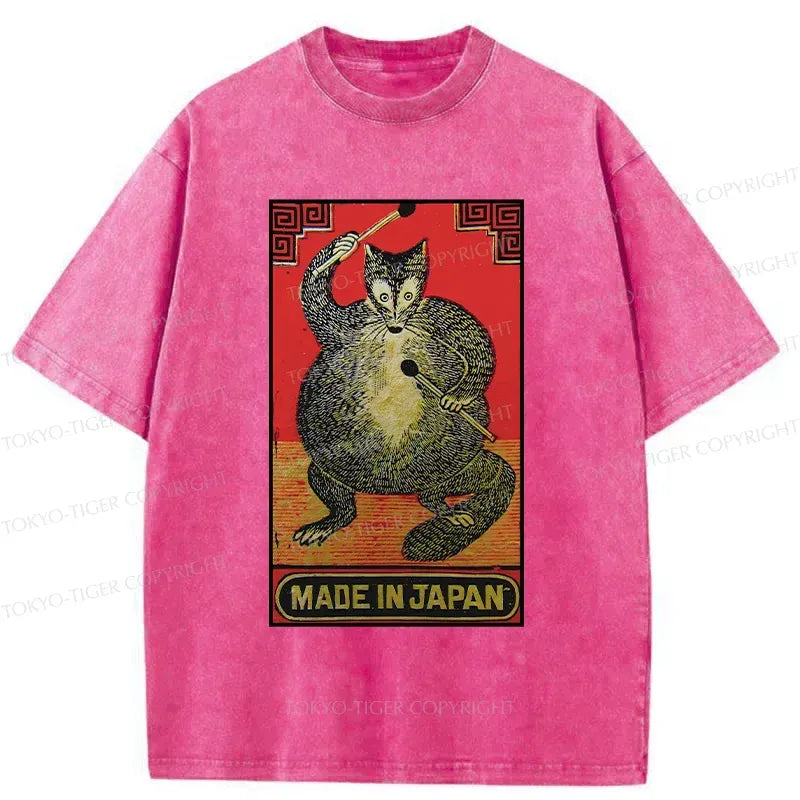 washed vintage fox t-shirt for summer