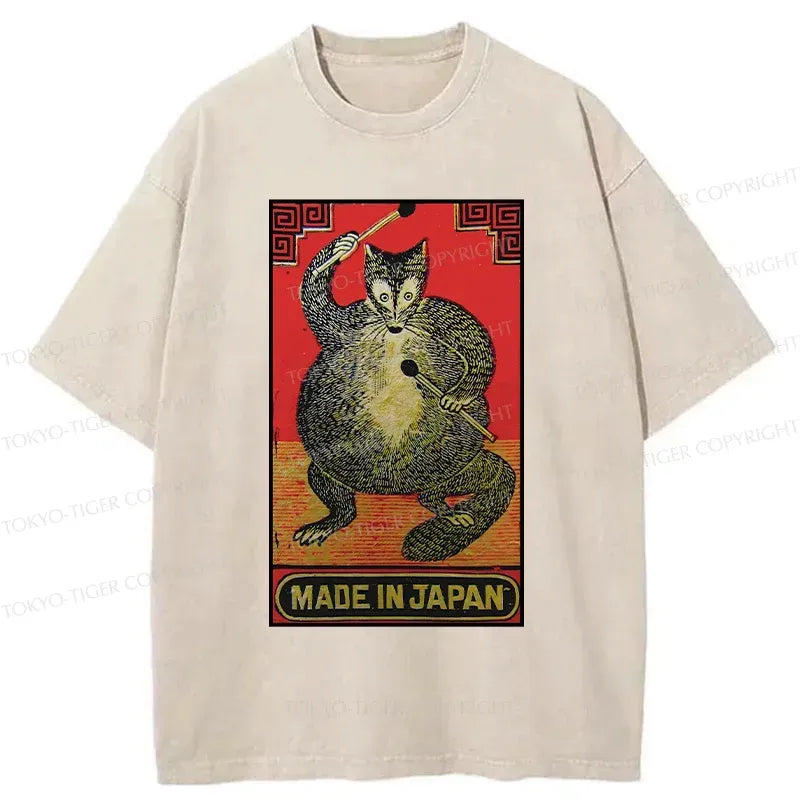 Kyoto-Lion Retro Fat Fox Washed T-Shirt