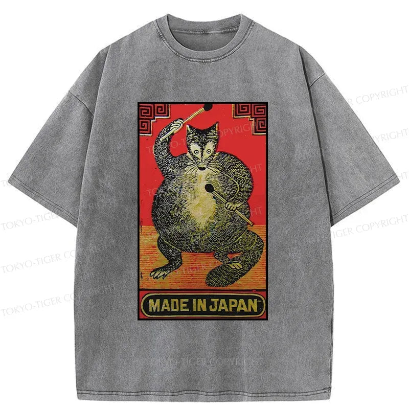 retro japanese fox t-shirt
