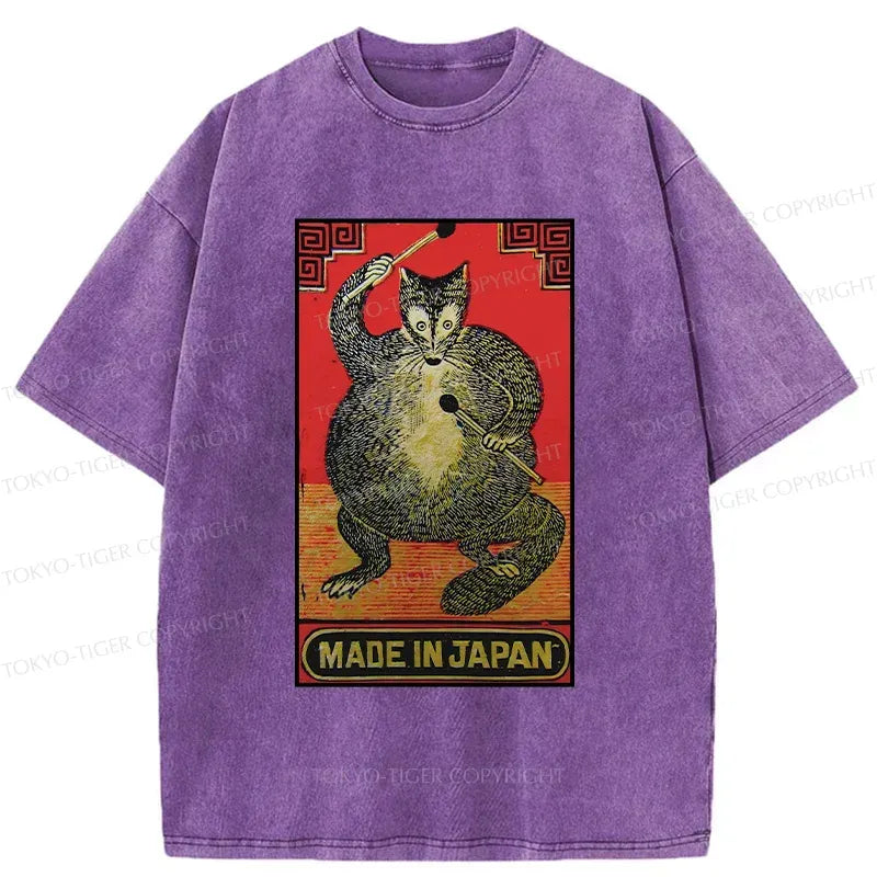retro japanese fox t-shirt