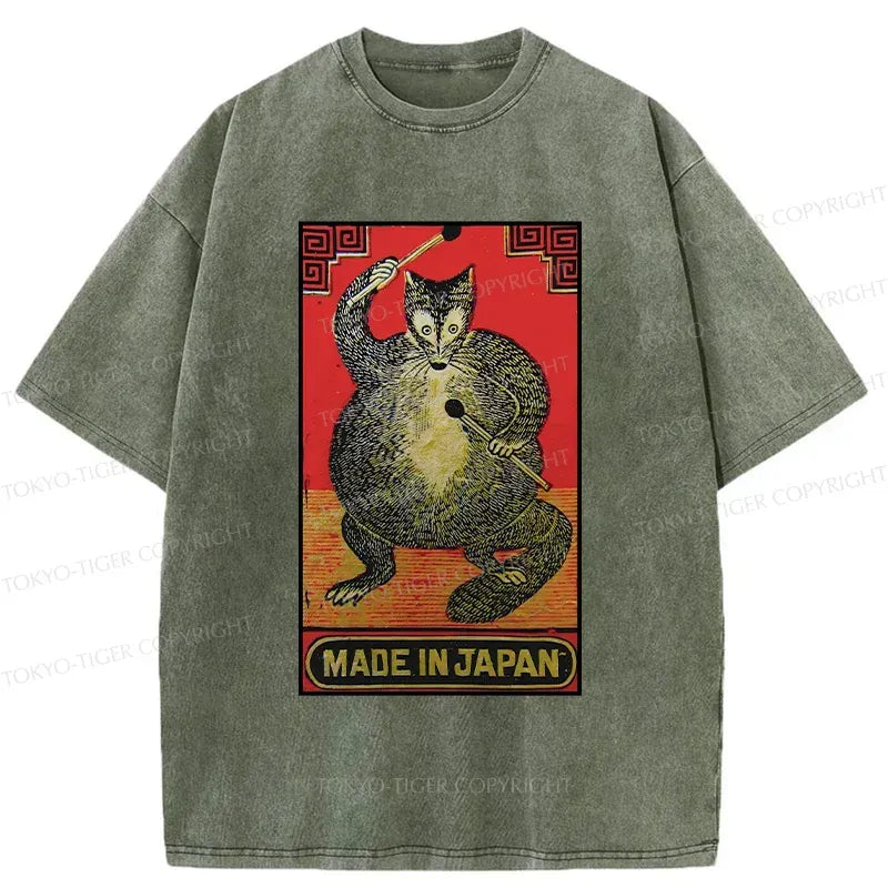 retro japanese fox t-shirt