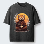 Kyoto-Lion Tea Monk Red Panda Washed T-Shirt
