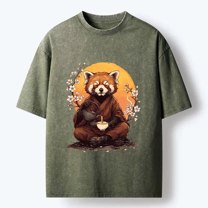 Vintage Japanese Red Panda Tee for Streetwear