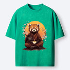 Red Panda Ukiyo-e T-Shirt for Casual Wear