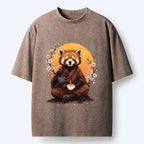 Red Panda Ukiyo-e T-Shirt for Casual Wear