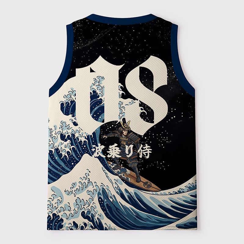 Japanese Wave Tank Top for Summer