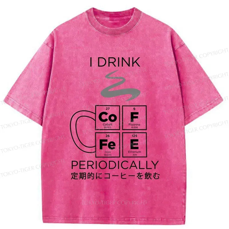 Kyoto-Lion Coffee Elements Washed T-Shirt