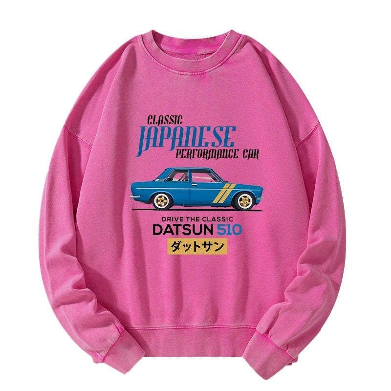 classic washed sweatshirt for streetwear