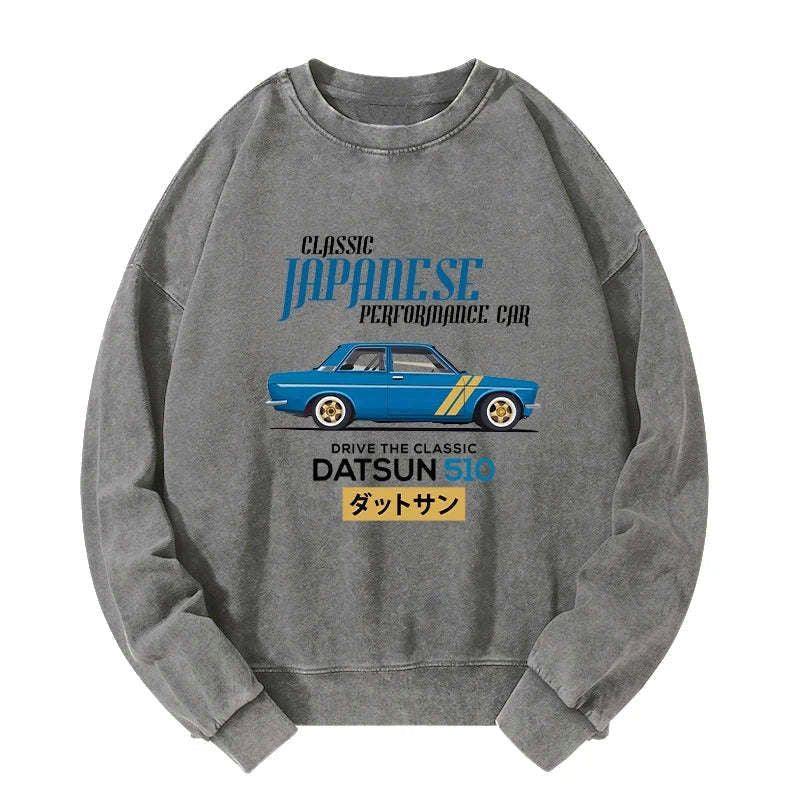 classic washed sweatshirt for streetwear