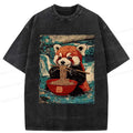 Kyoto-Lion Ramen Lover Red Panda Washed T-Shirt