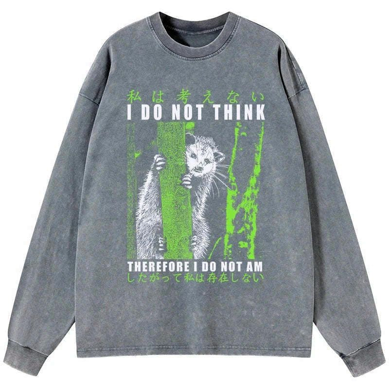 washed long sleeve tee for summer casual wear