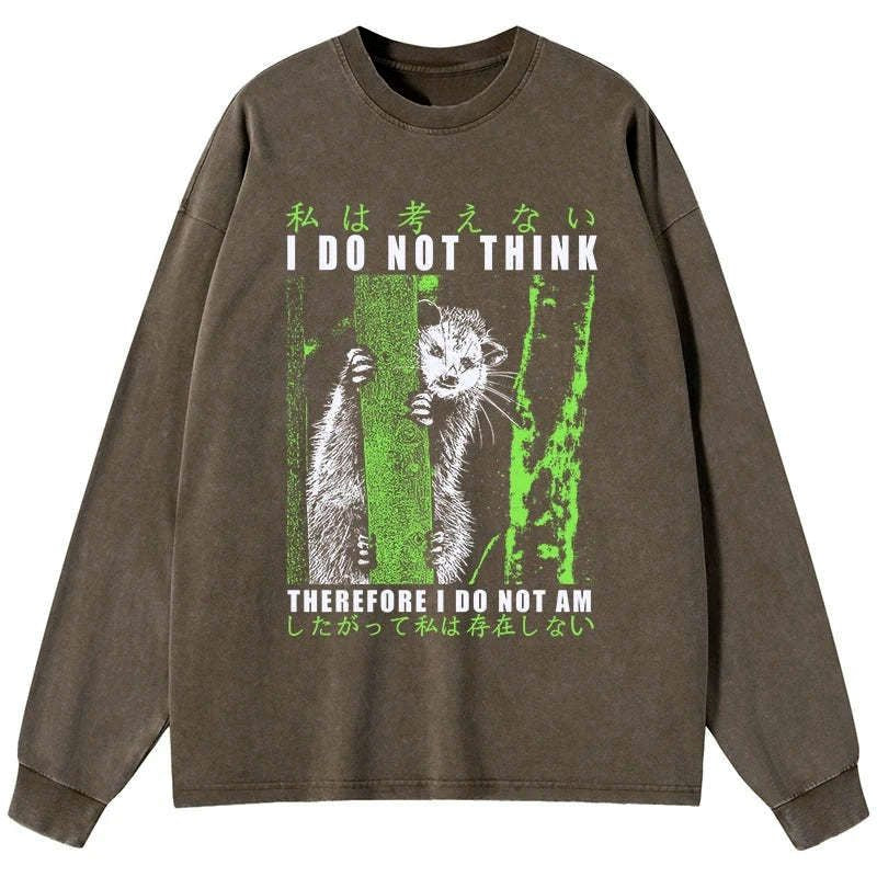 washed long sleeve tee for summer casual wear