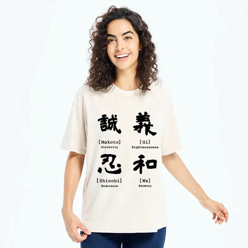Kyoto-Lion The Code Of Inner Strength Washed T-Shirt