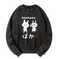 Kyoto-Lion Anime Baka Manga Slap Washed Sweatshirt