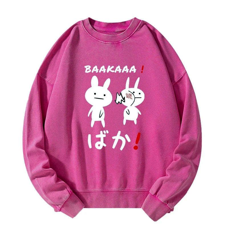 Kyoto-Lion Anime Baka Manga Slap Washed Sweatshirt